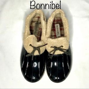 BONNIBEL Faux Shearling Waterproof Duck Ankle Boot